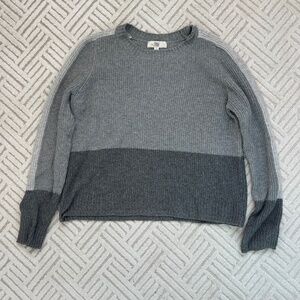 NWOT Grey Colorblock Sweater Size S